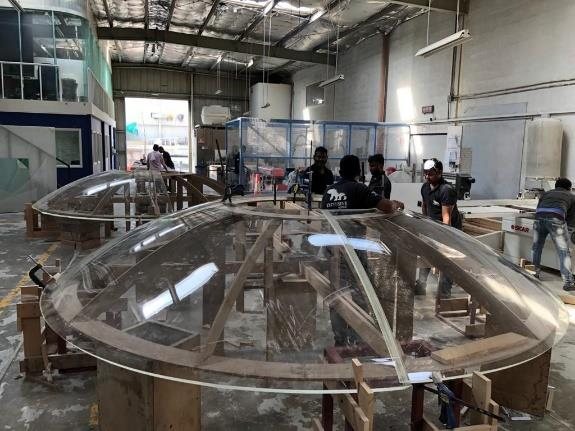 Heavy-Gauge Acrylic Domes — Expo Mobility Pavilion